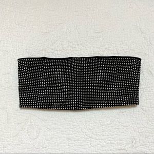 I.AM.GIA Aurora Bandeau top in black Diamanté XS